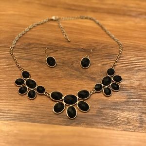 Black necklace/earrings set